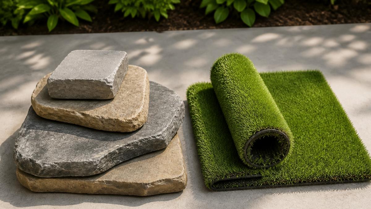 Natural Stone vs Artificial Turf for Backyards: 2026 Guide