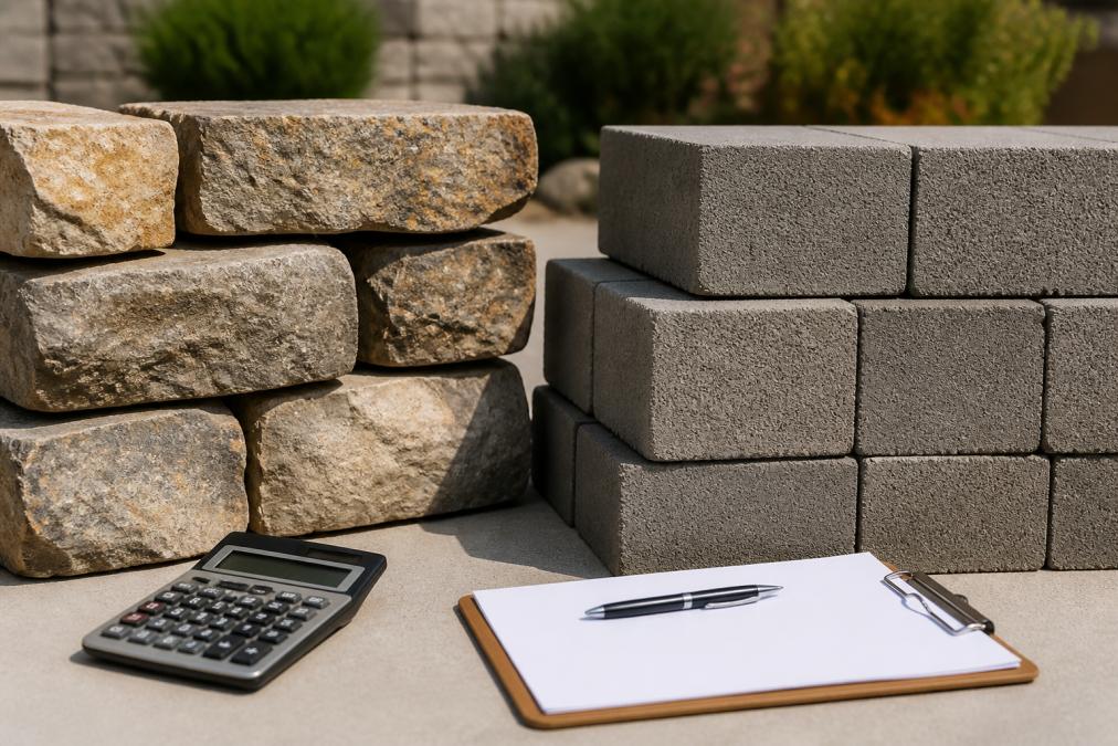 Natural Stone vs Block Retaining Walls Pricing Guide 2026