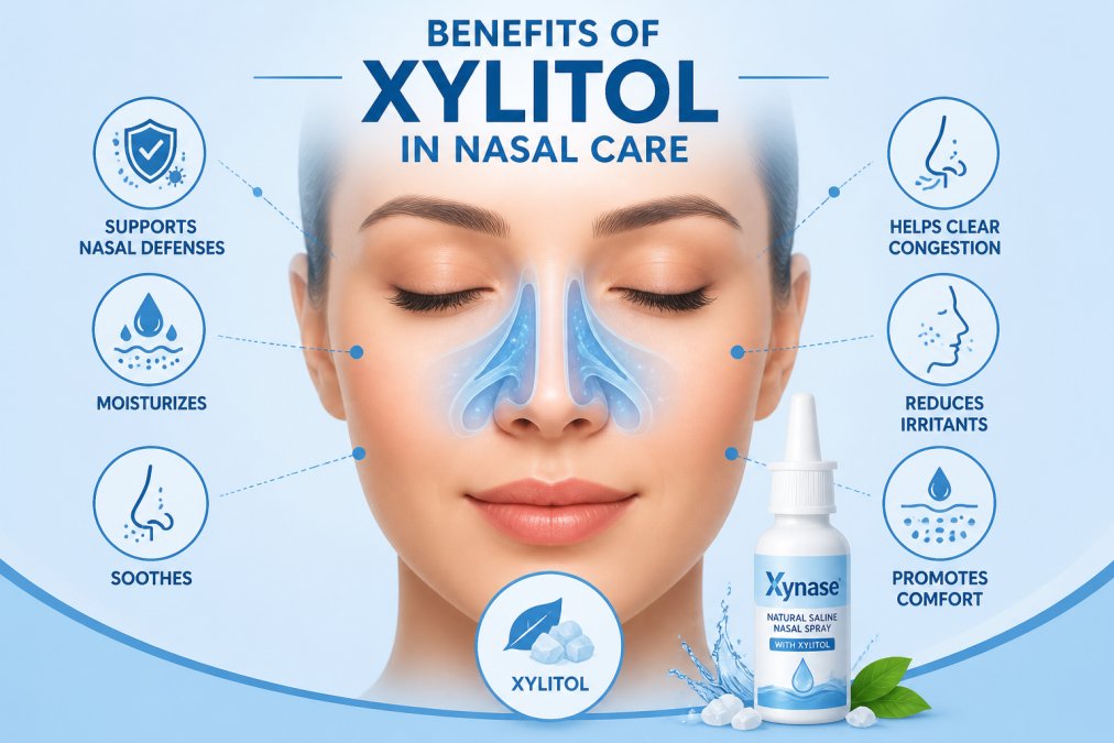 Close-up of person's face showing nasal passages area with serene, healthy expression illustrating comfort and relief, soft natural lighting