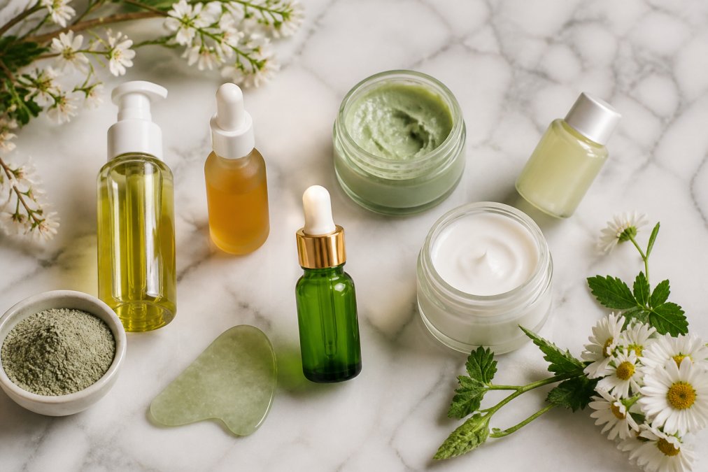 Infographic flowchart outlining the steps to achieve pore clarity using natural skincare routines