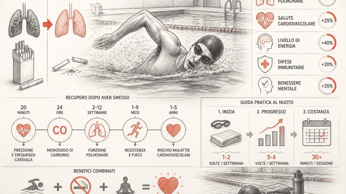 Nuoto dopo aver smesso di fumare: benefici e guida pratica