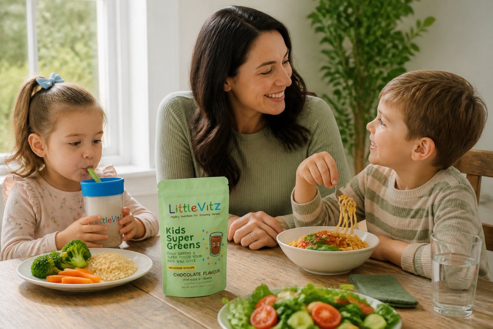 Professional illustration showing nutrition tips for kids with limited diets