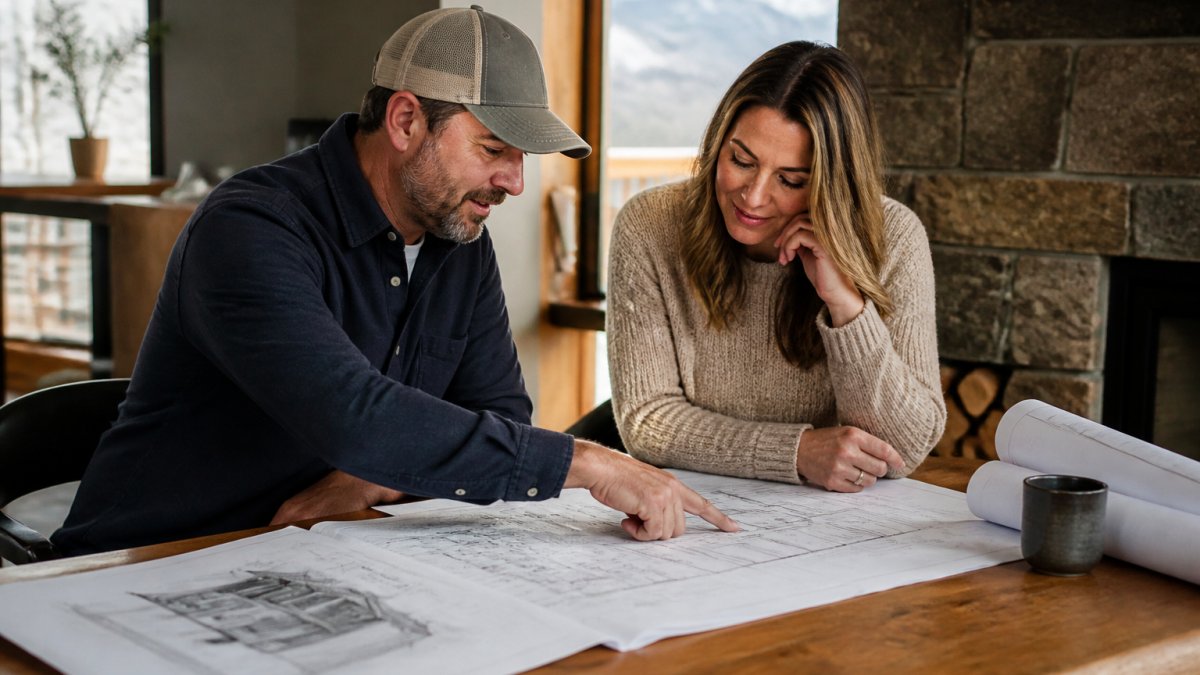 Infographic comparing the project planning process for NWBC vs Holderman Construction during a home renovation