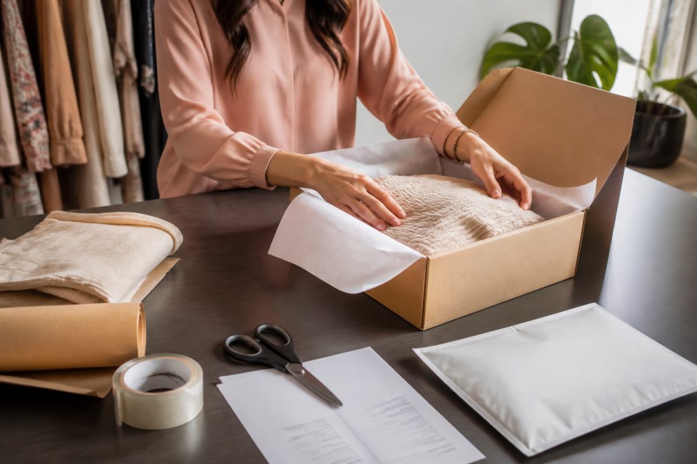 Step-by-step visual guide for Person for online boutique returns