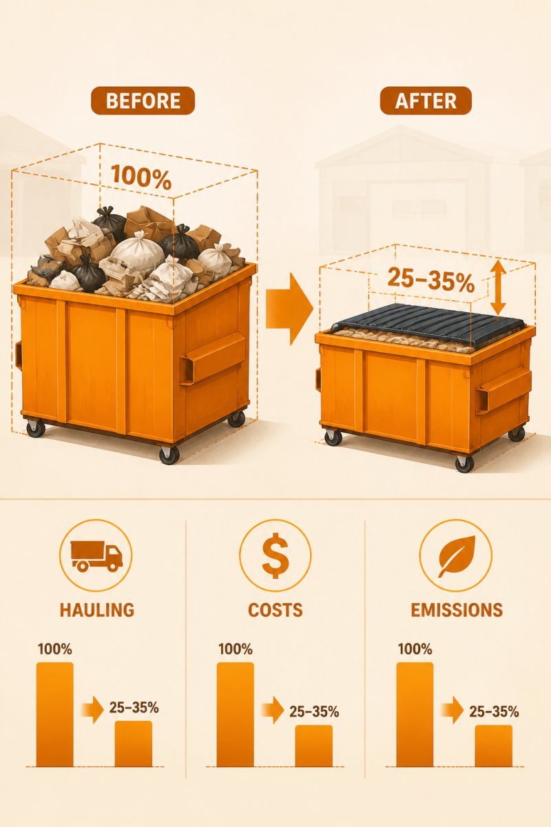 Onsite Waste Compaction Service: Cut Hauling Costs