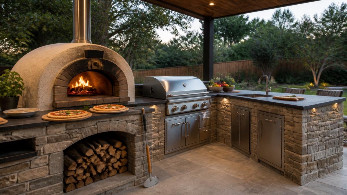 Outdoor Kitchen Designs With Pizza Oven: 7 Layouts
