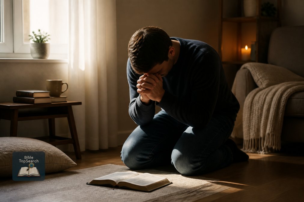 Professional illustration showing Person for overcoming doubt in christian faith