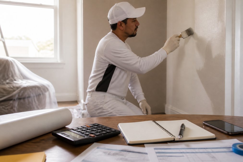 Professional illustration showing Professional, Soca Services for paint house near me