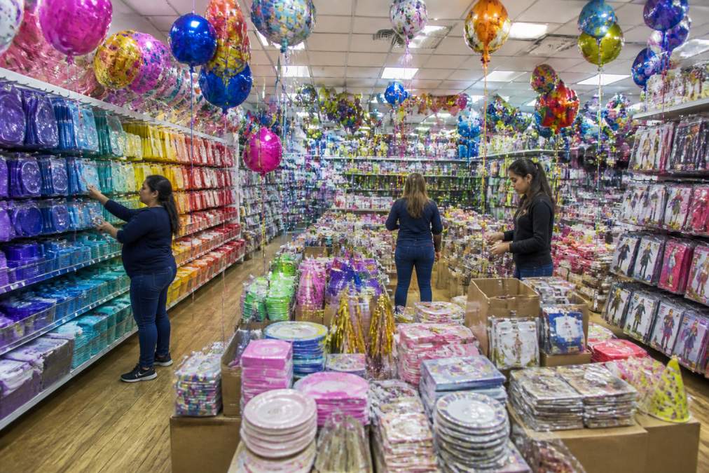 Professional illustration showing party supply stores