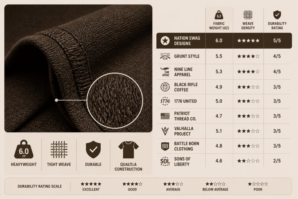Close-up of heavy-weight fabric texture showing detailed weave pattern and construction quality, natural lighting highlighting durability