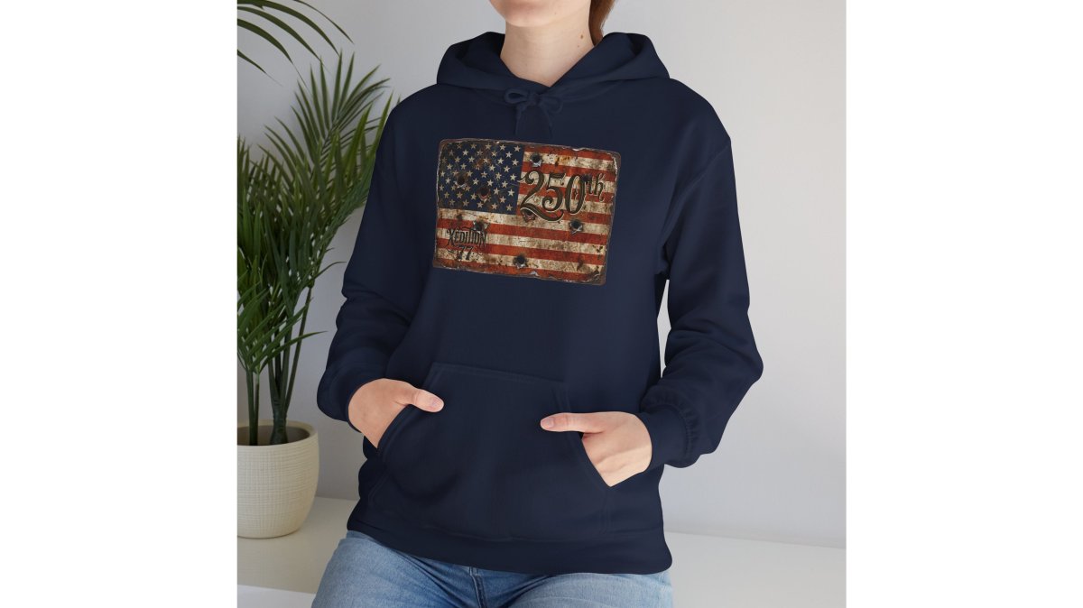 Patriotic Rustic American Flag Hoodie God Bless America Graphic