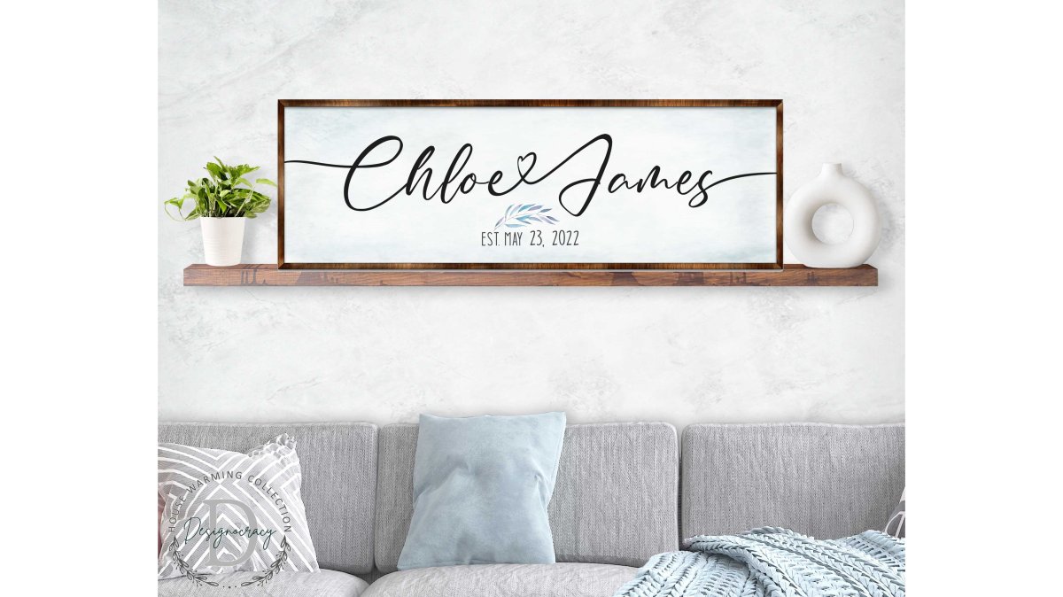 Personalized Family Names - Wooden Wedding Gift - Wall Art - Home Warming Gift - Anniversary Present - Contemporary Gift - Living Room Art - 310319