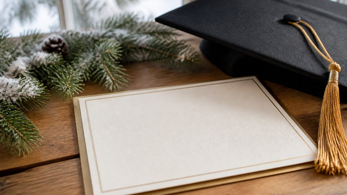 Infographic illustrating the step-by-step process for ordering custom graduation invitation printing services.