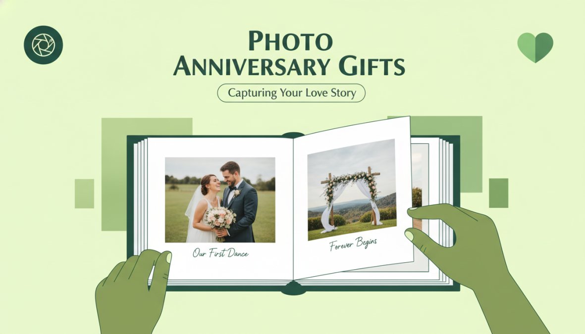 Professional illustration showing personalized keepsakes for wedding anniversaries