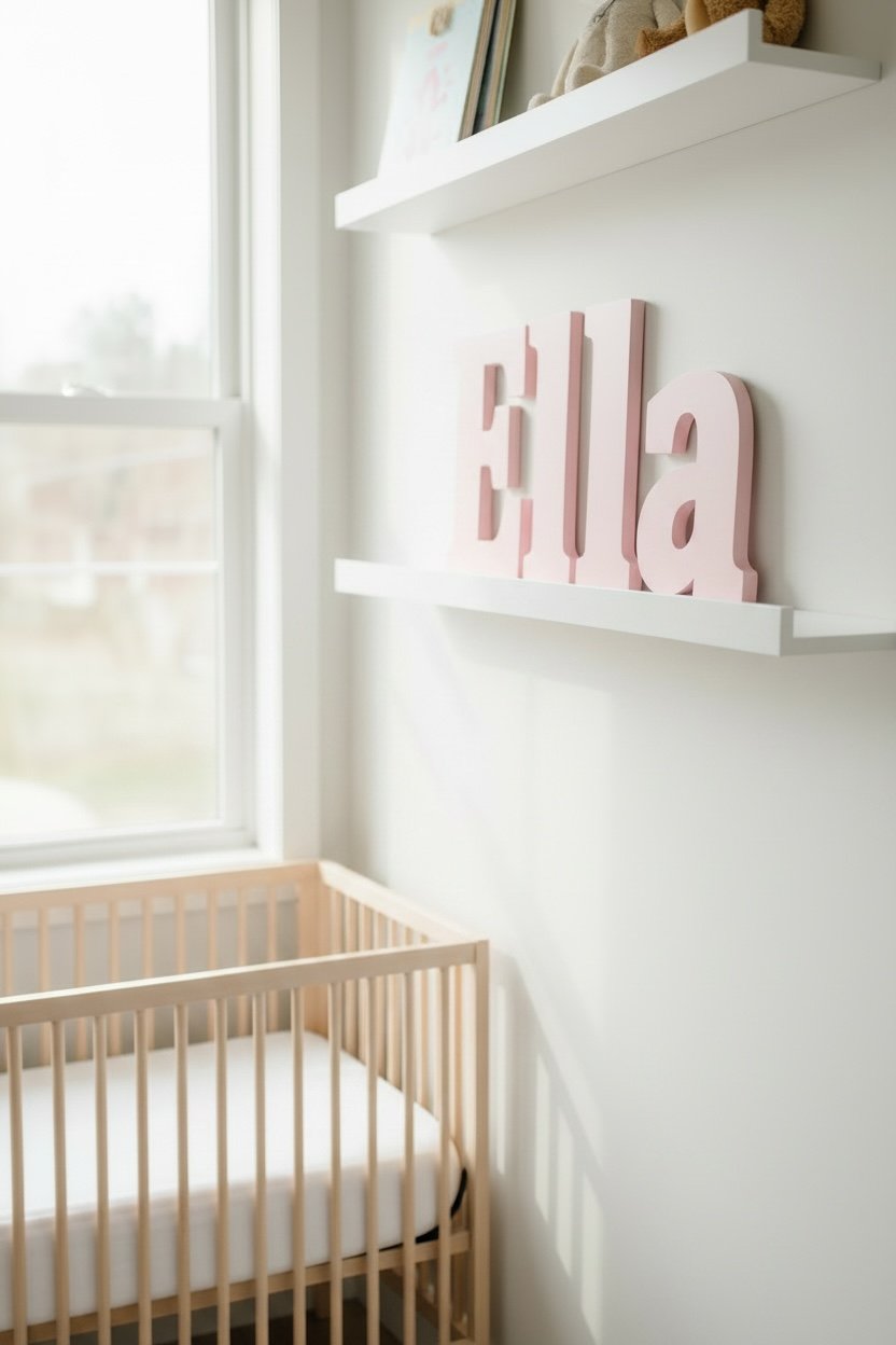 How to Style Pink Floral Nursery Wall Letters for Baby Girls ...