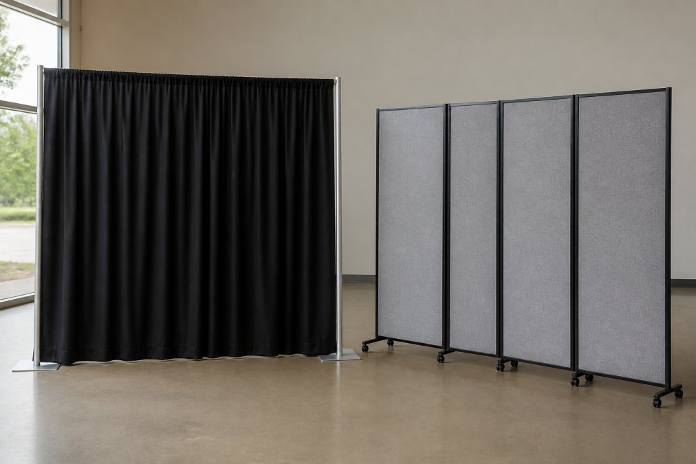 Pipe and Drape vs Room Dividers: Which to Choose?