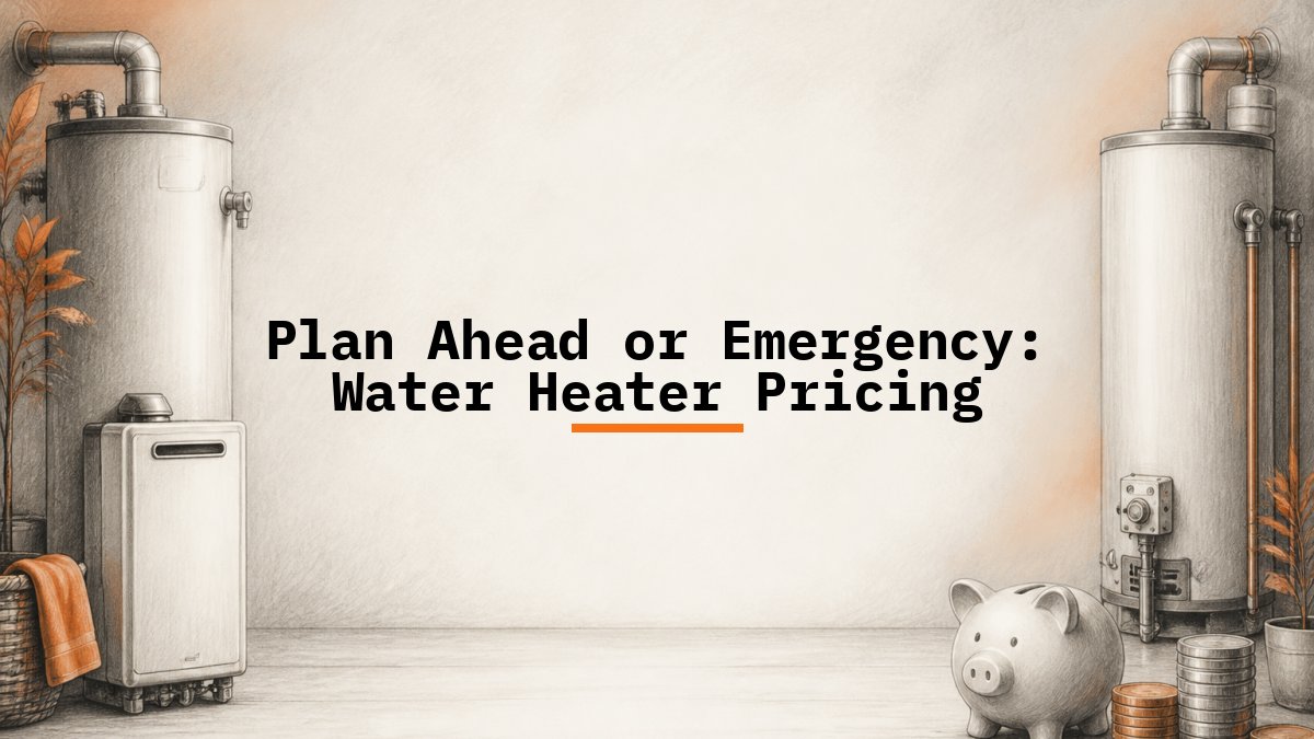 Plan Ahead or Emergency: Water Heater Pricing