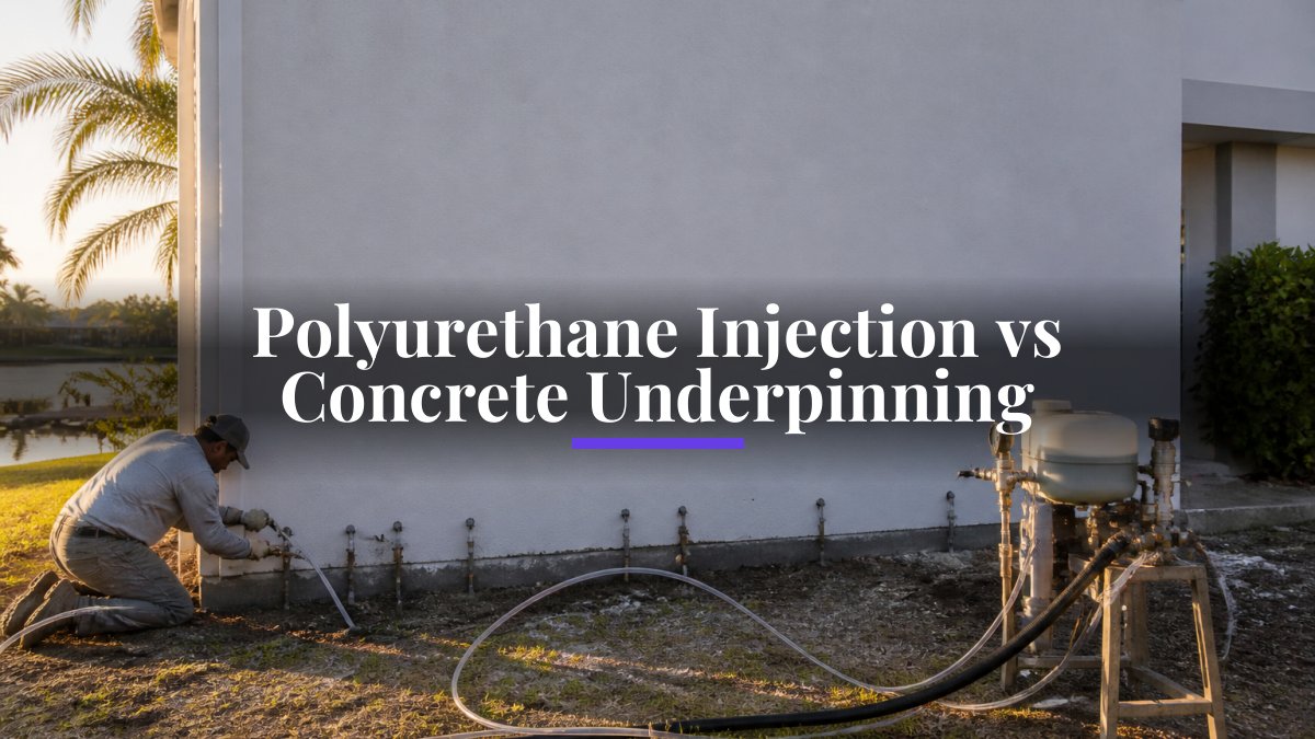 Polyurethane Injection vs Concrete Underpinning