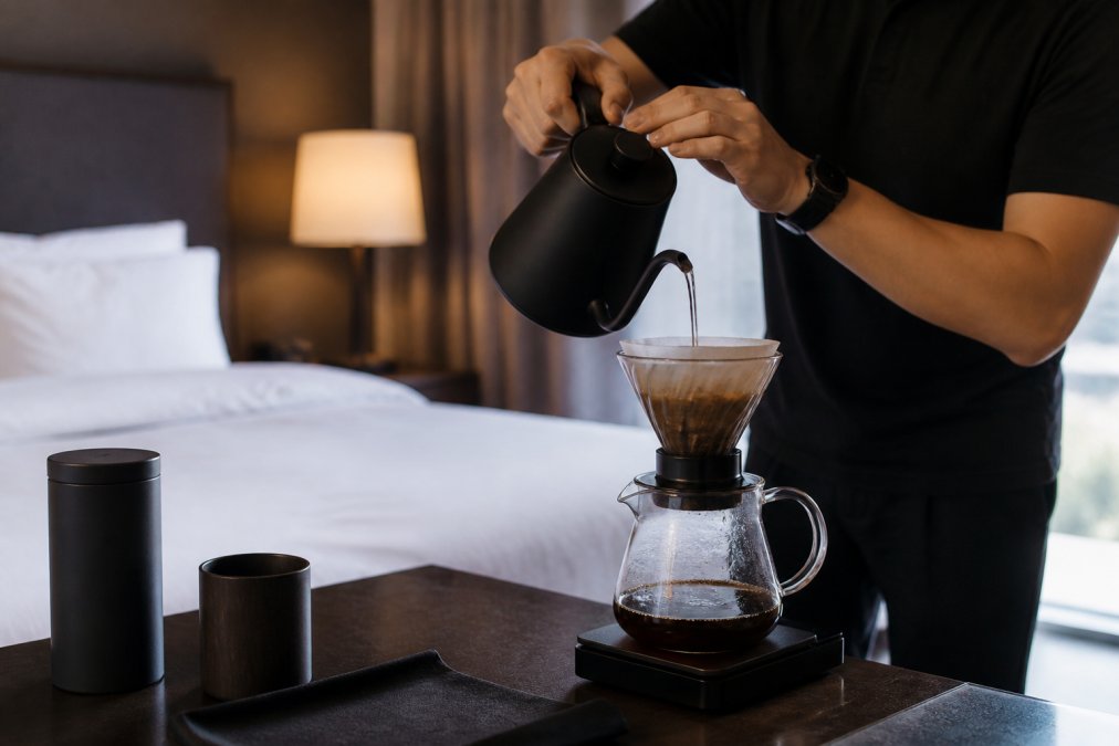 Pour-over kaffe på hotellet: Sådan brygger du