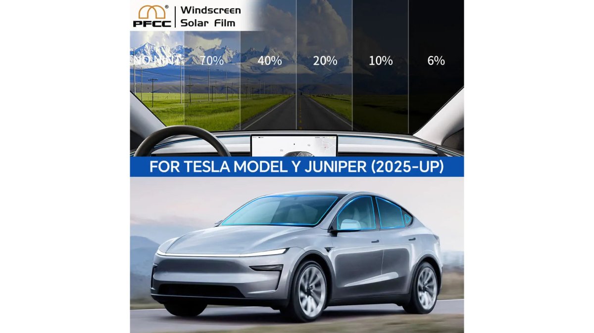 Precut Window Privacy Tint Film for Tesla Model Y Juniper (2025–2026) | Heat & UV Protection