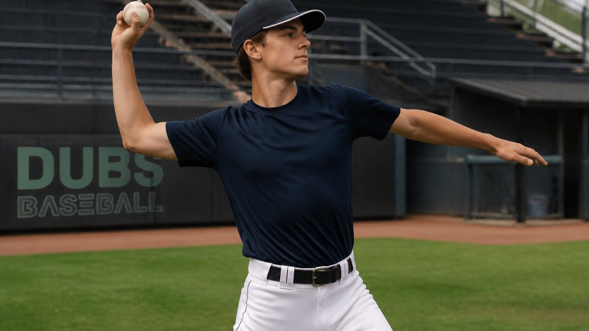 Diagram illustrating a dynamic arm care routine for baseball players to improve throwing mechanics and shoulder health