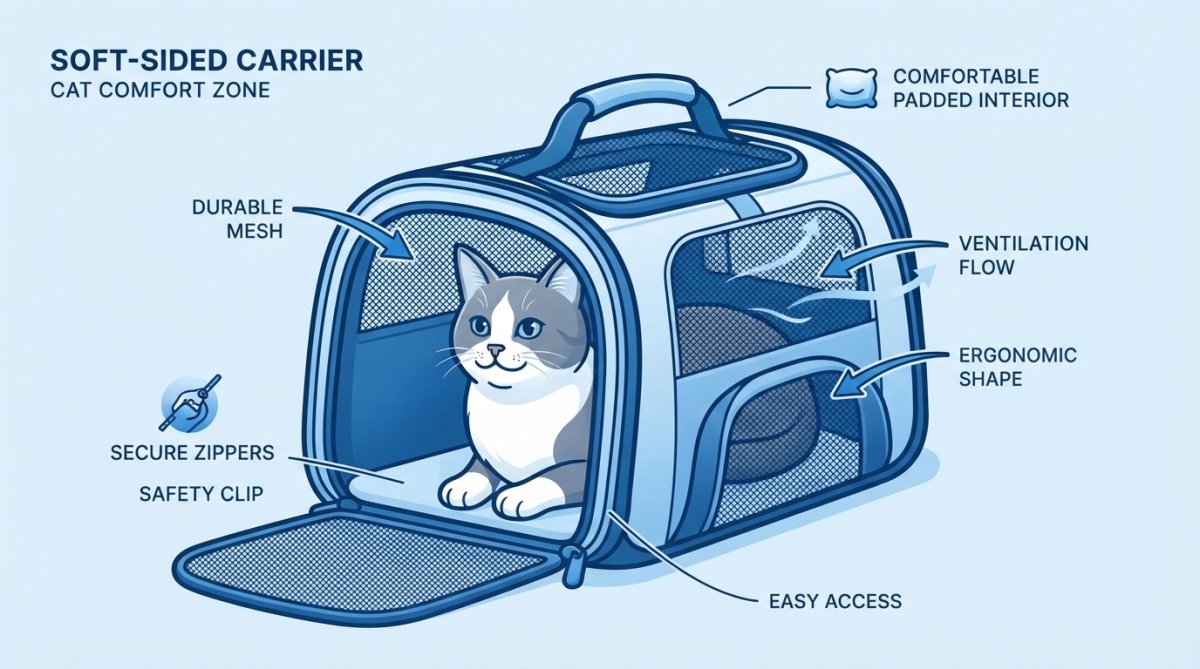 Side-by-side comparison of cat travel carrier