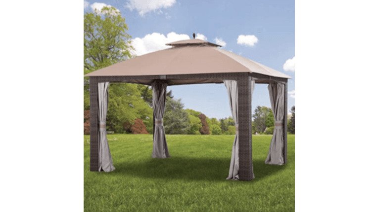 Premium Replacement Mosquito Netting set for Big lots Domed Wicker Gazebo - Standard 350 - Beige
