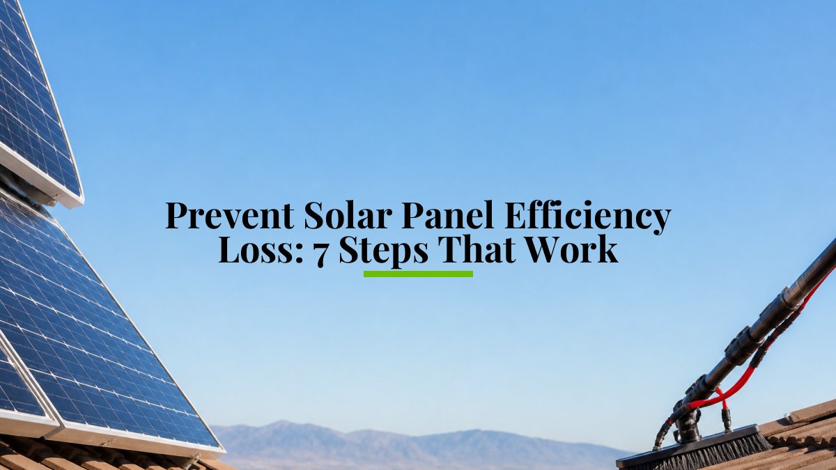 Prevent Solar Panel Efficiency Loss: 7 Steps That Work