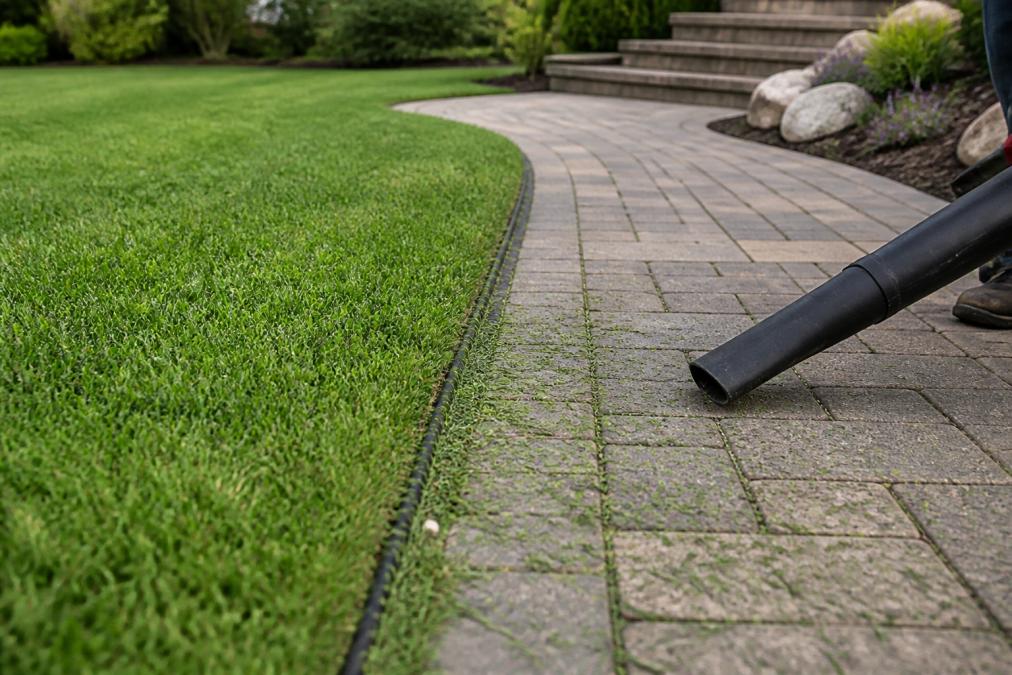 Preventing Grass Clippings on Hardscaping: 7 Steps