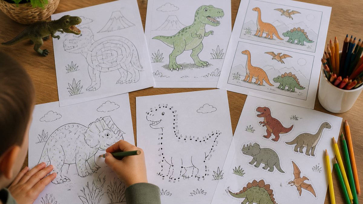 Printable Dinosaur Activities for 5-Year-Olds