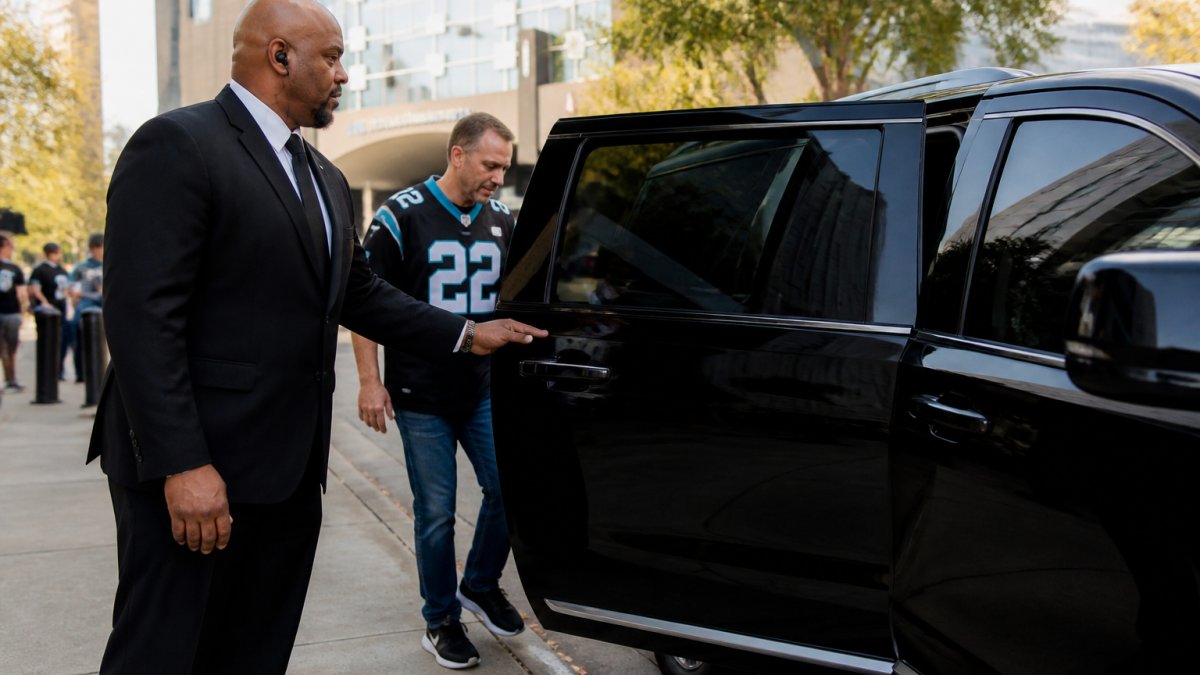 Professional demonstrating private chauffeur for sporting events technique in modern clinical setting with natural lighting
