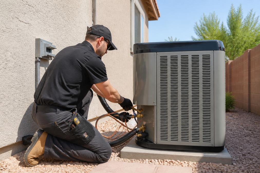 Professional illustration showing NATE, HVAC for AC installation service