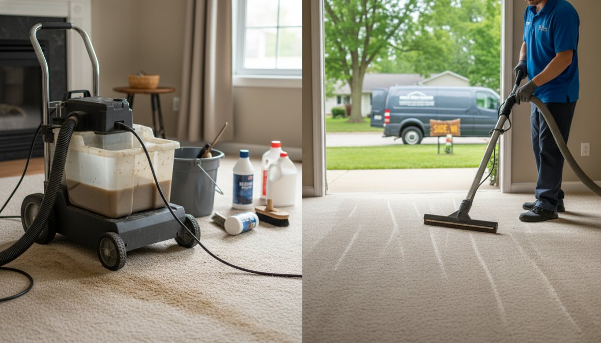Side-by-side comparison of Side, Wisconsin for professional deep carpet cleaning services near me