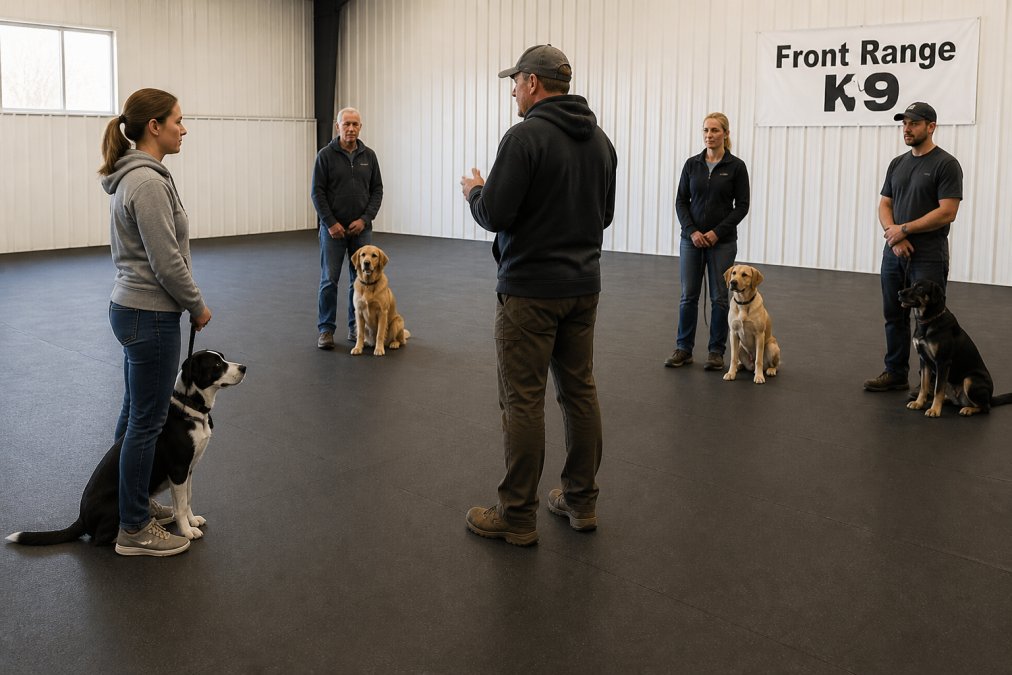 Professional illustration showing Group for dog training northern colorado