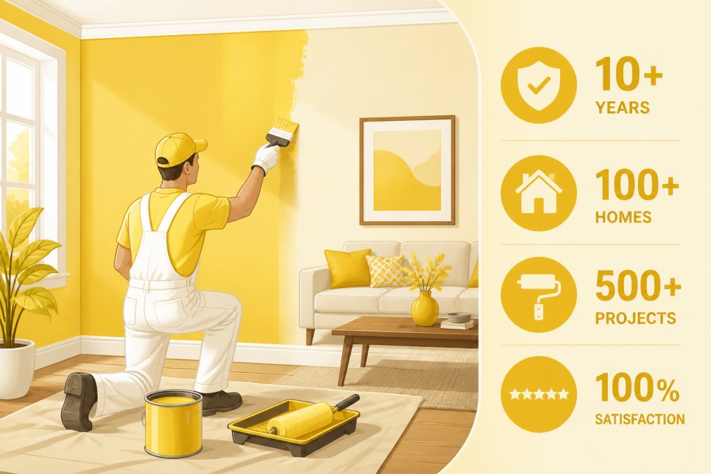 Professional illustration showing painting services toronto