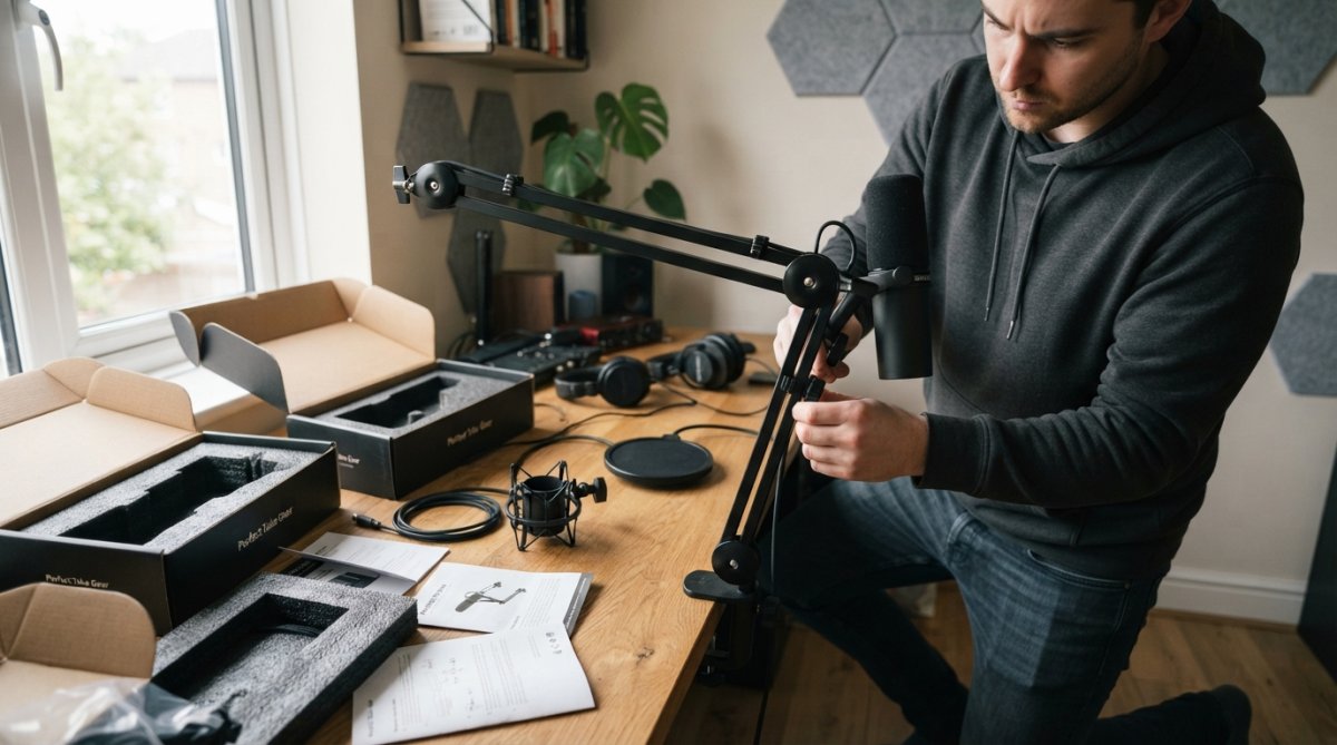 Professional illustration showing LED for studio gear for creators