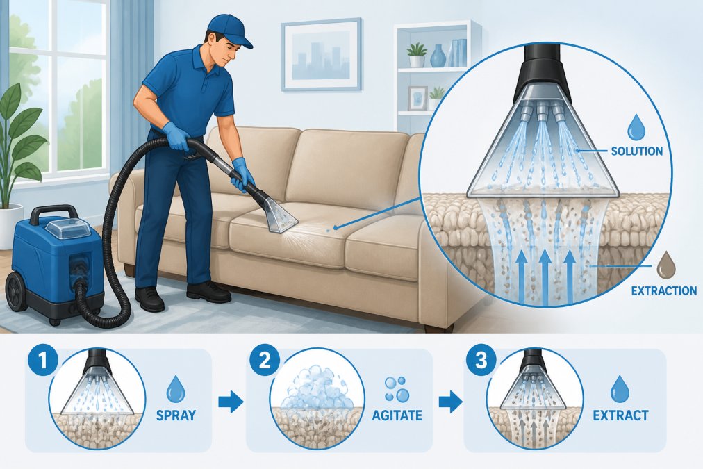 Visual comparison chart showing upholstery cleaning pricing