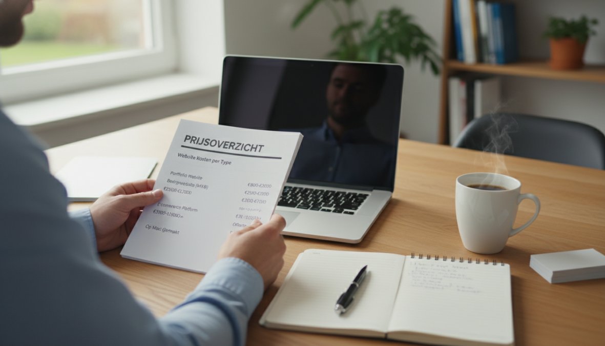 Photo illustrating Prijsoverzicht: wat kost een professionele website laten maken per type? for professionele website late...