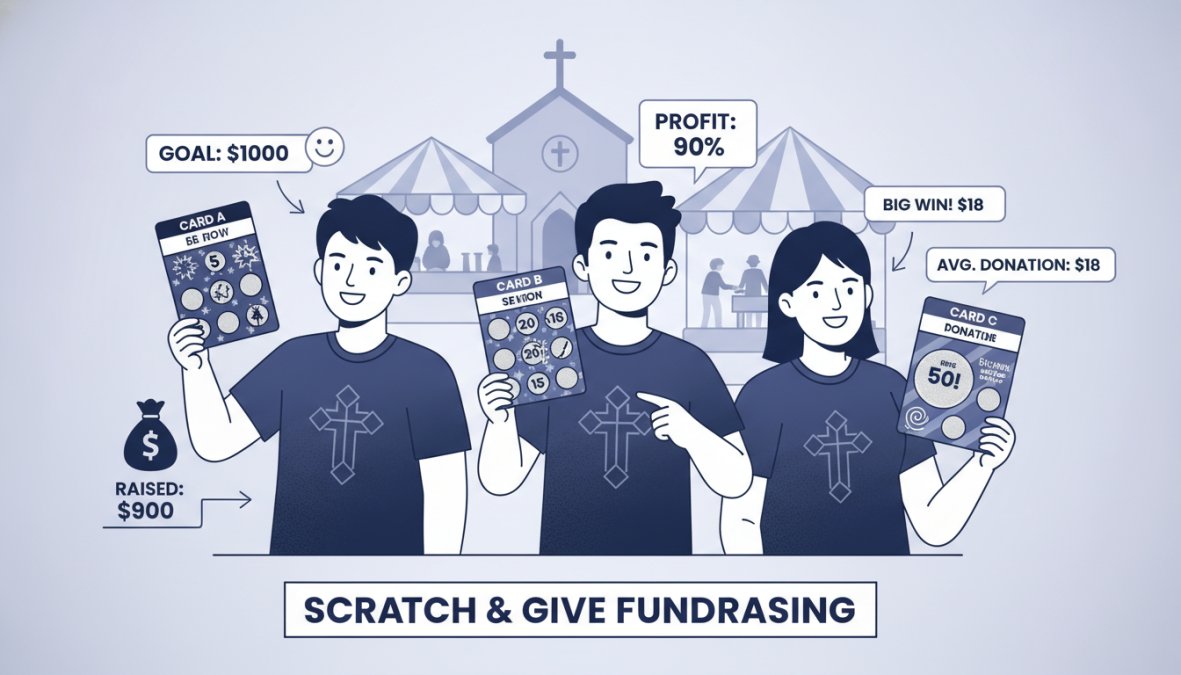 Professional illustration showing profitable fundraising solutions for churches