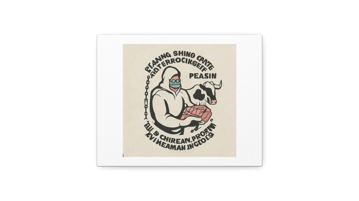 Protecting the Human Food Chain So We Can Still Eat Meat 'Designed by AI' Art Print on Canvas