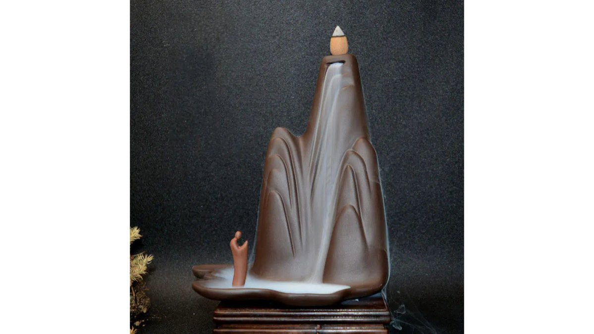 Purple Sand Ceramic Backflow Incense Burner (Large)