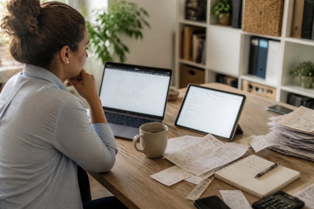 Infographic comparing the QuickBooks Online vs Xero user interfaces for small business owners managing finances.