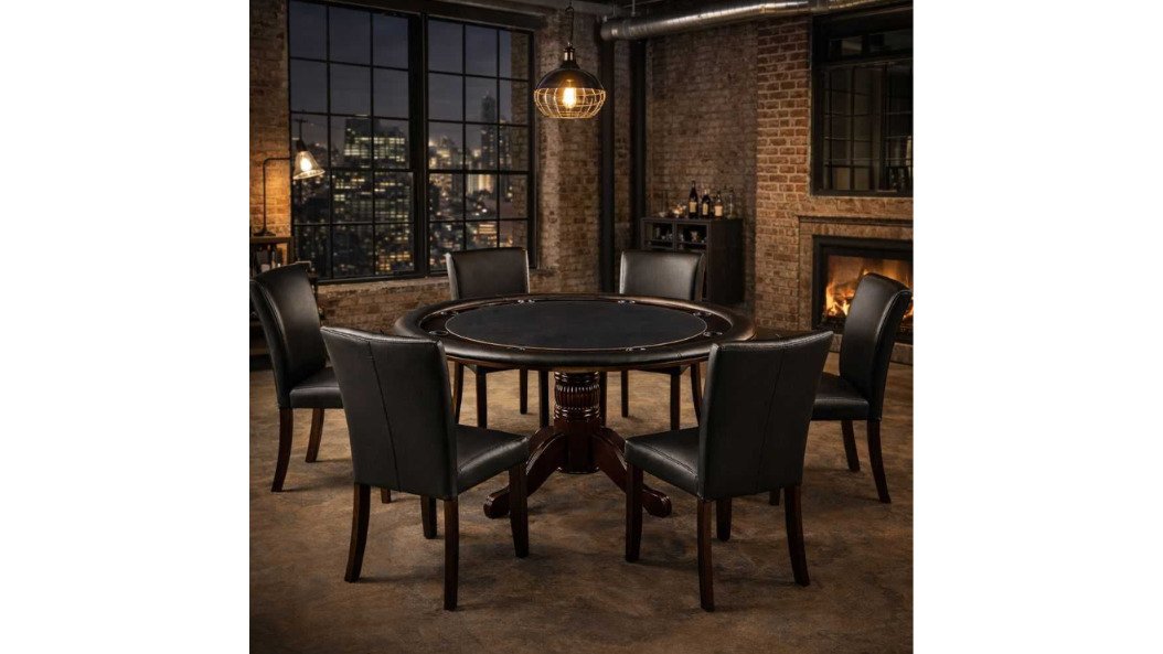RAM Game Room Pub Series 60-Inch Poker & Dining Table