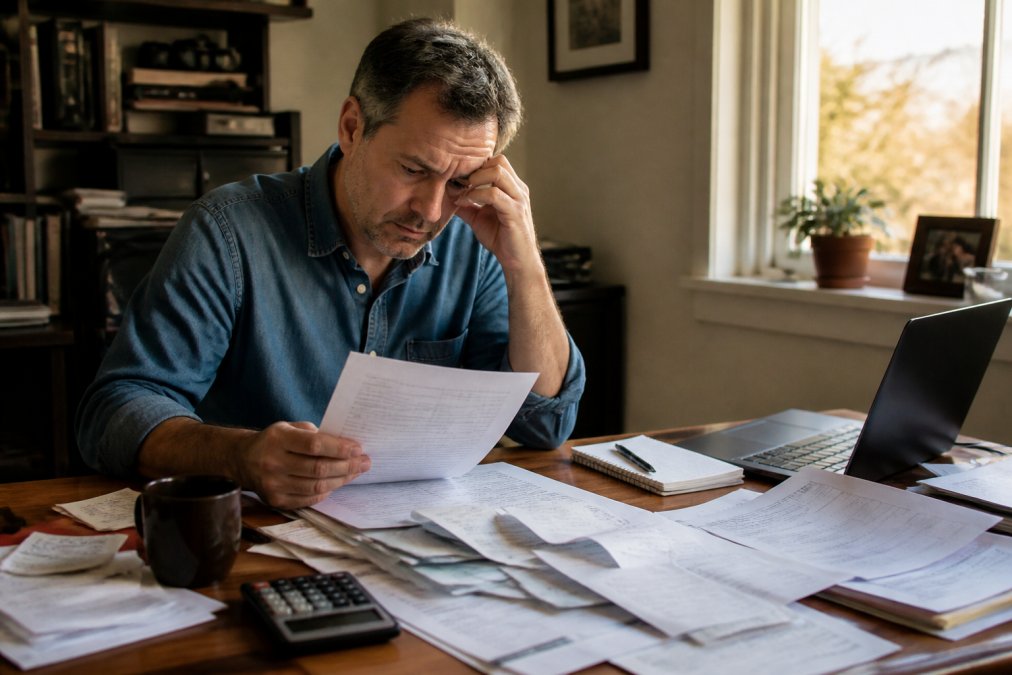 Flowchart showing steps to take after merchant account termination while reviewing financial documents