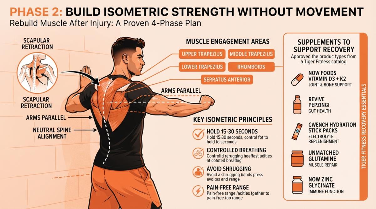 Professional illustration showing rebuild muscle after injury