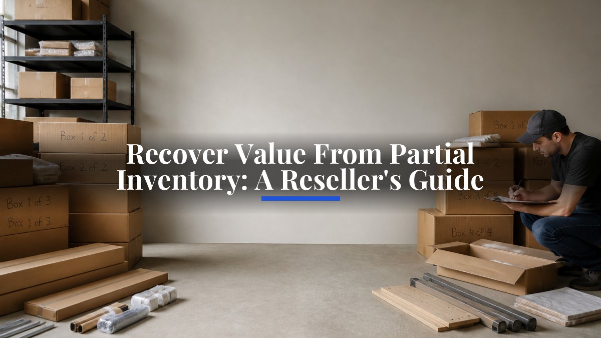 Recover Value From Partial Inventory: A Reseller's Guide