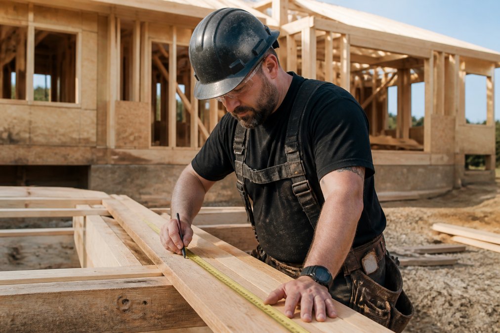 Illustration showing the benefits of skilled and tradesperson and safety concepts for red seal certified builders
