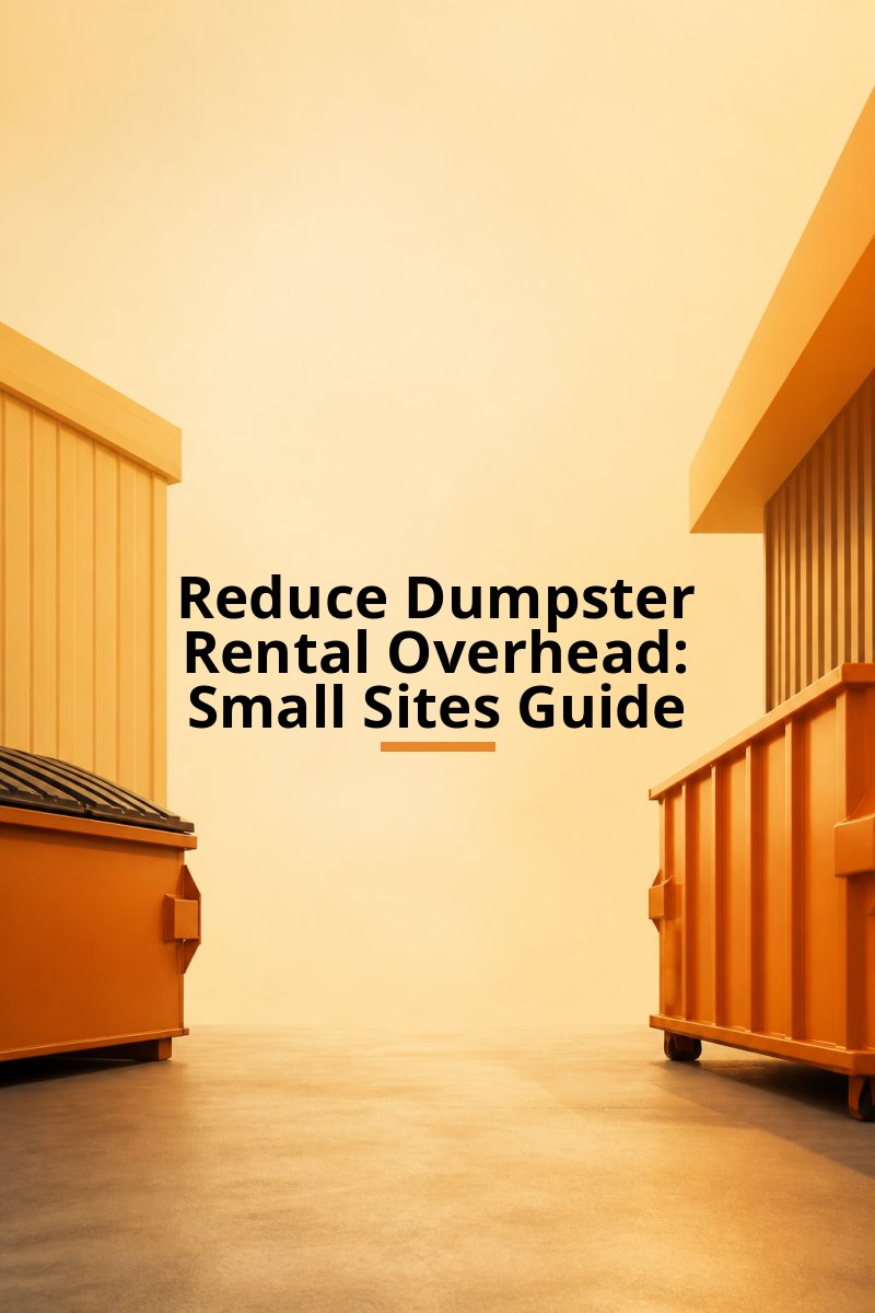 Reduce Dumpster Rental Overhead: Small Sites Guide