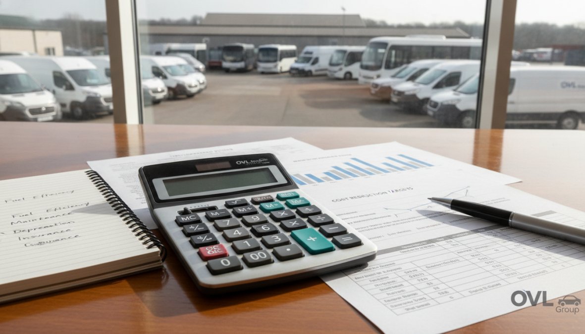 Professional illustration showing Fleet for total cost of fleet ownership