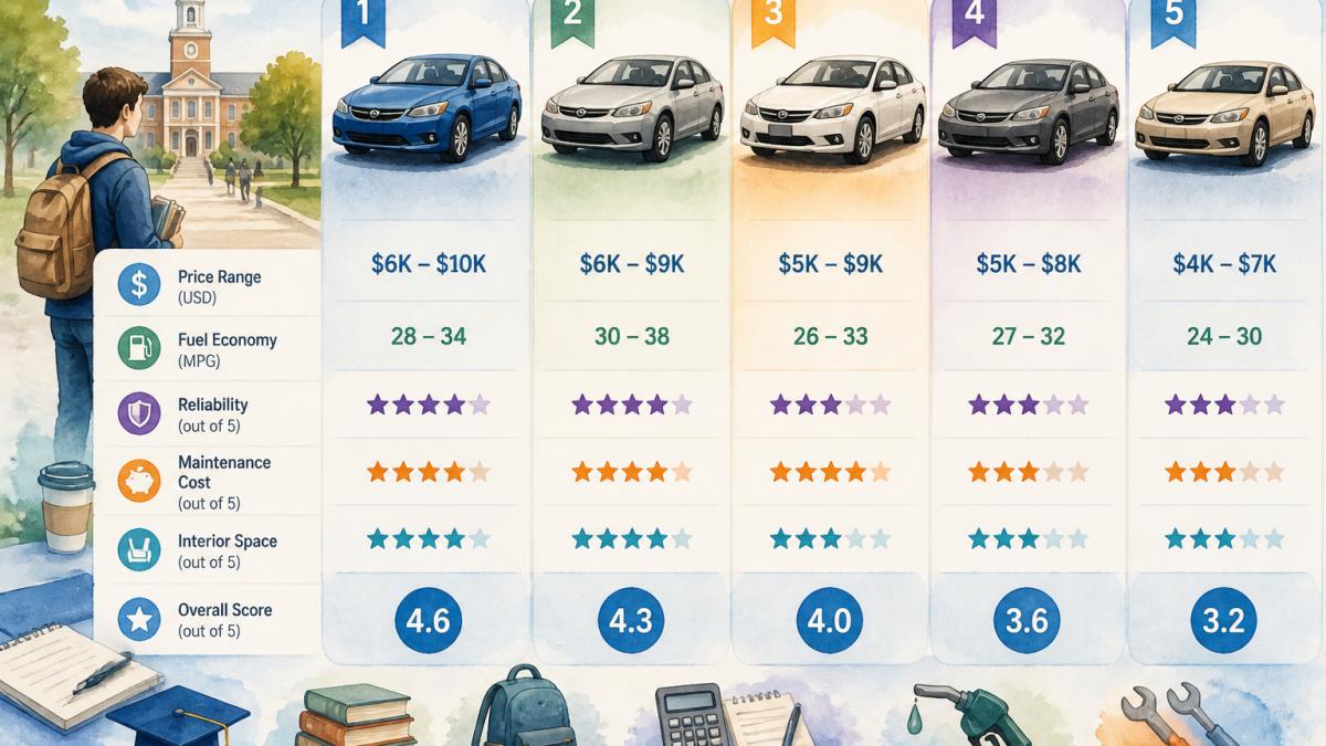 Reliable Used Sedans for College Students on a Budget